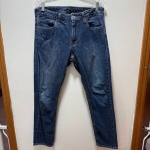 BONOBOS Mens Jeans Blue Wash Slim‎ Fit Stretch Cotton Blend Size 33x30